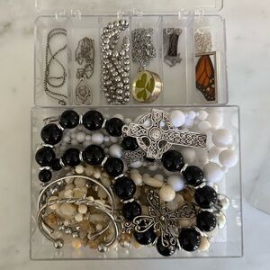 Vintage Silver Necklace & Bracelet Jewelry Lot